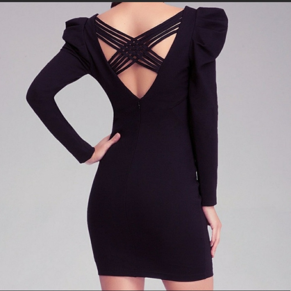 BeBe Black Long sleeve Dress - Picture 2 of 7